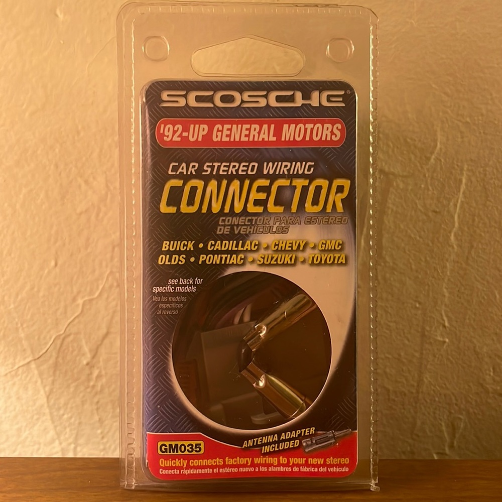 Scoshe GM035 Stereo Connector 1992-Up Buick Cadillac Chevrolet Pontiac GMC  NIP